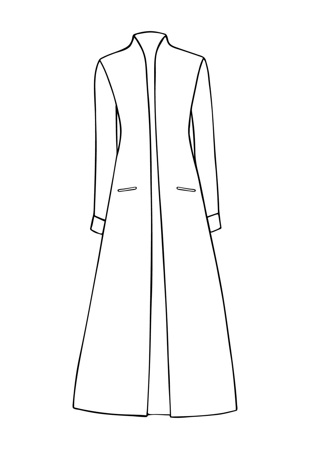 Long Shibumi coat in purple.