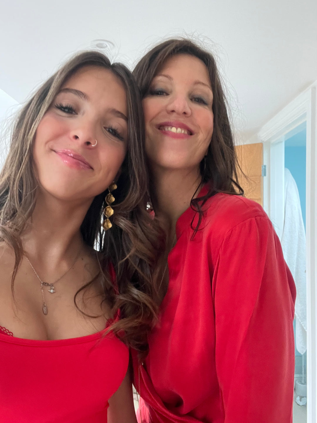 Ruth Guise wearing red Shibumi jumpsuit.