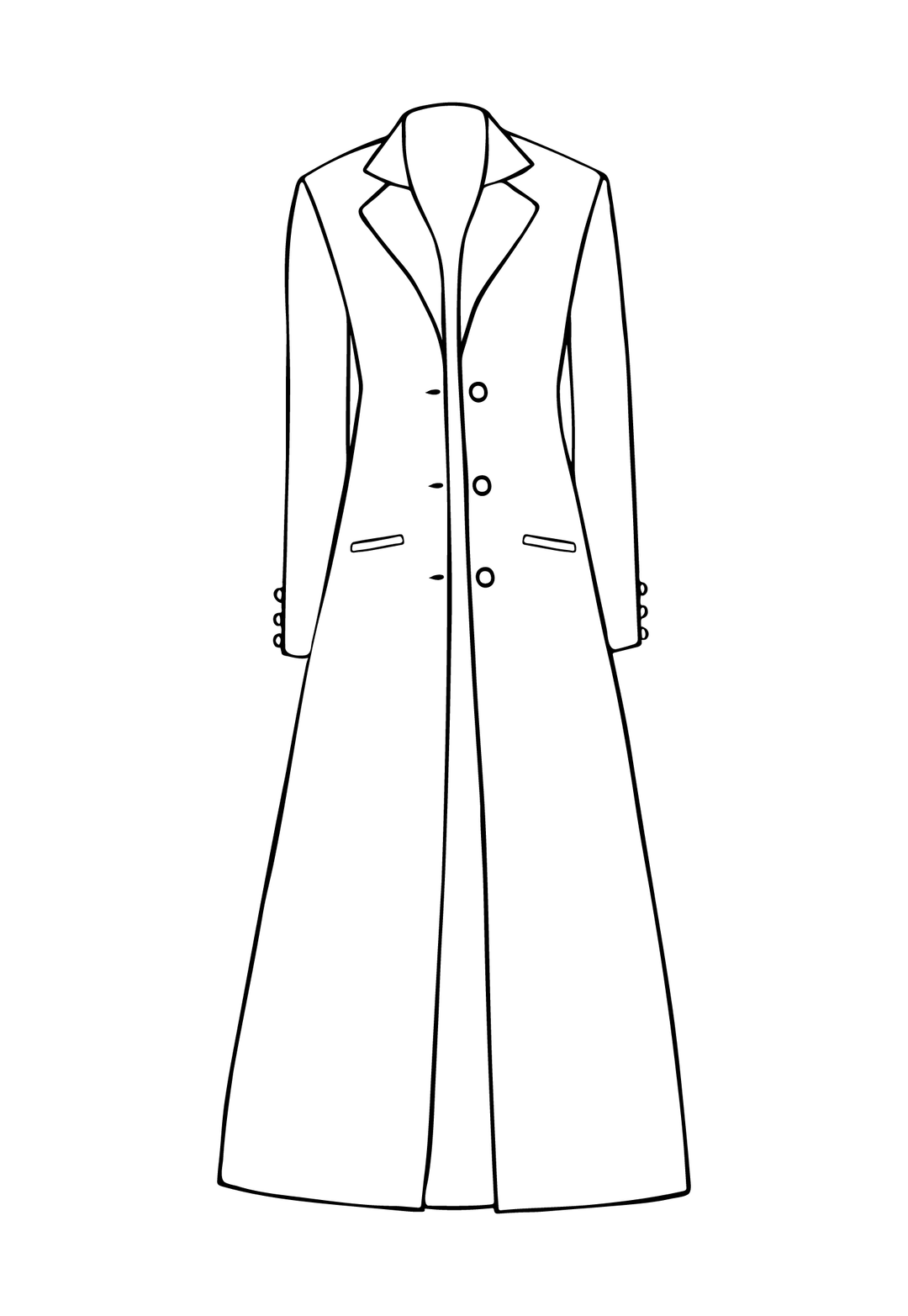 long tailored women's coat, special occasion dressing. Dress coat for women.