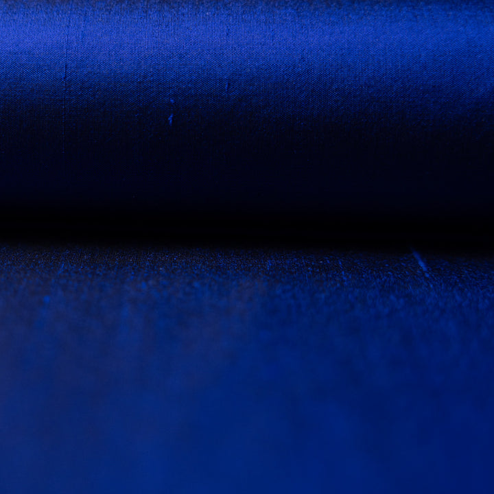 Silk fabric in blue.