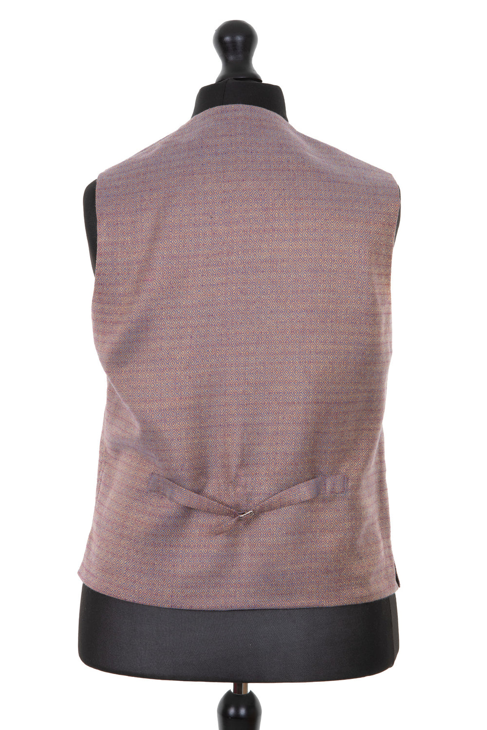 Mens classic waistcoat in cashmere silk blend, Copper Rose