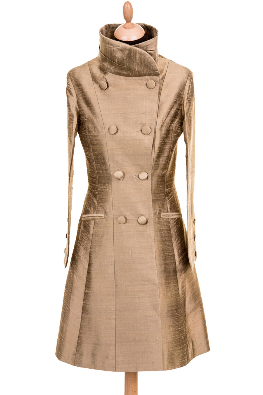 Delphine Coat in Oyster Gold – Shibumi - Main Image