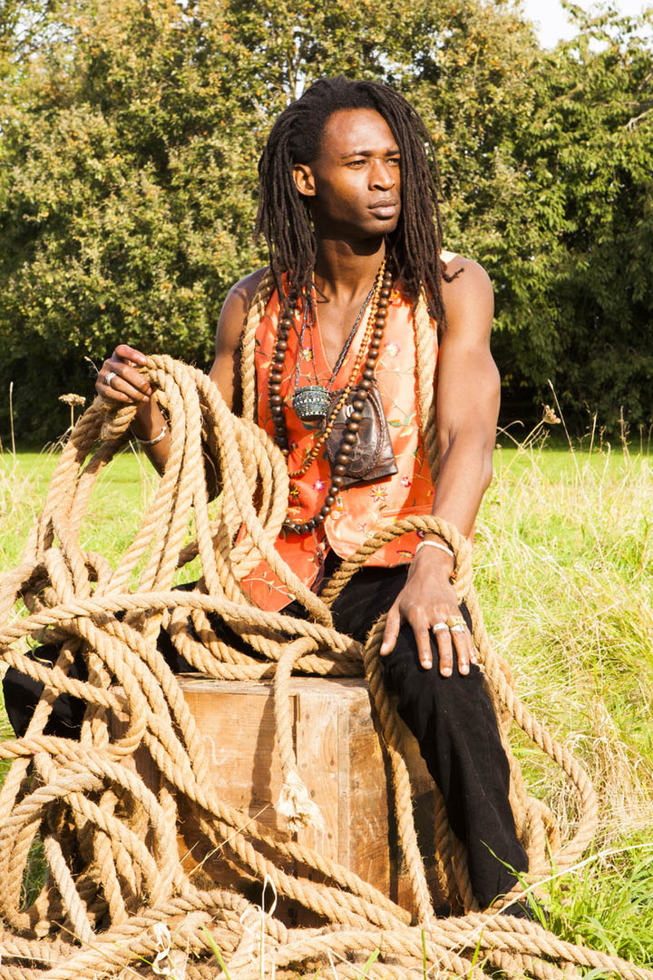 Mens Waistcoat in Atomic Coral