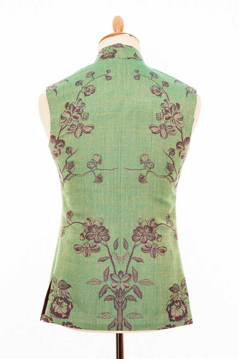 Mens Nehru Waistcoat in Dragonfly Green