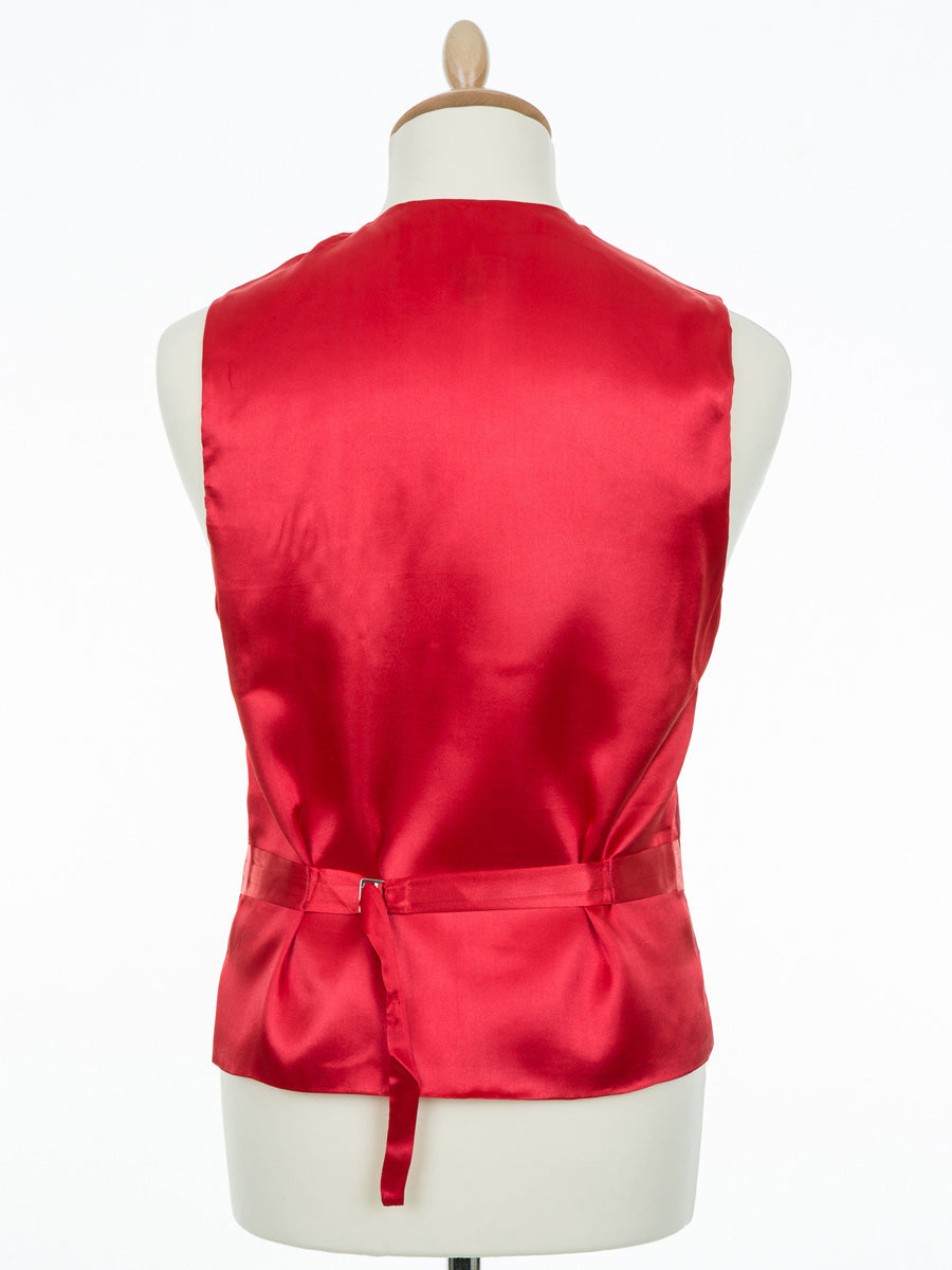 Silk red waistcoat for men. Waistcoat to wear to the Opera.