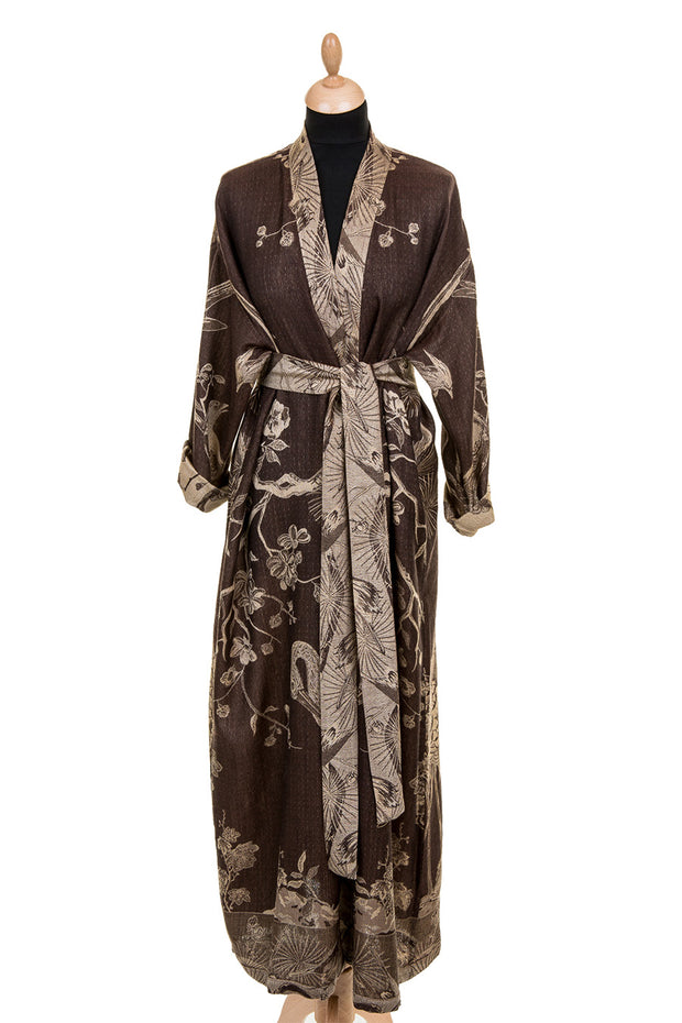 Reversible Dressing Gown in Chocolate