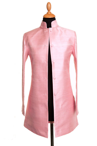 Long Nehru Jacket in Pink Sugar