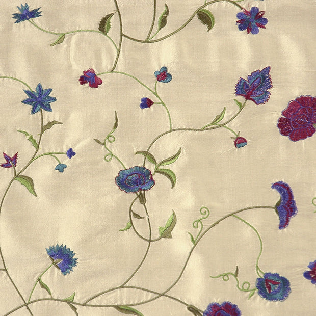 silk fabric with flowers 