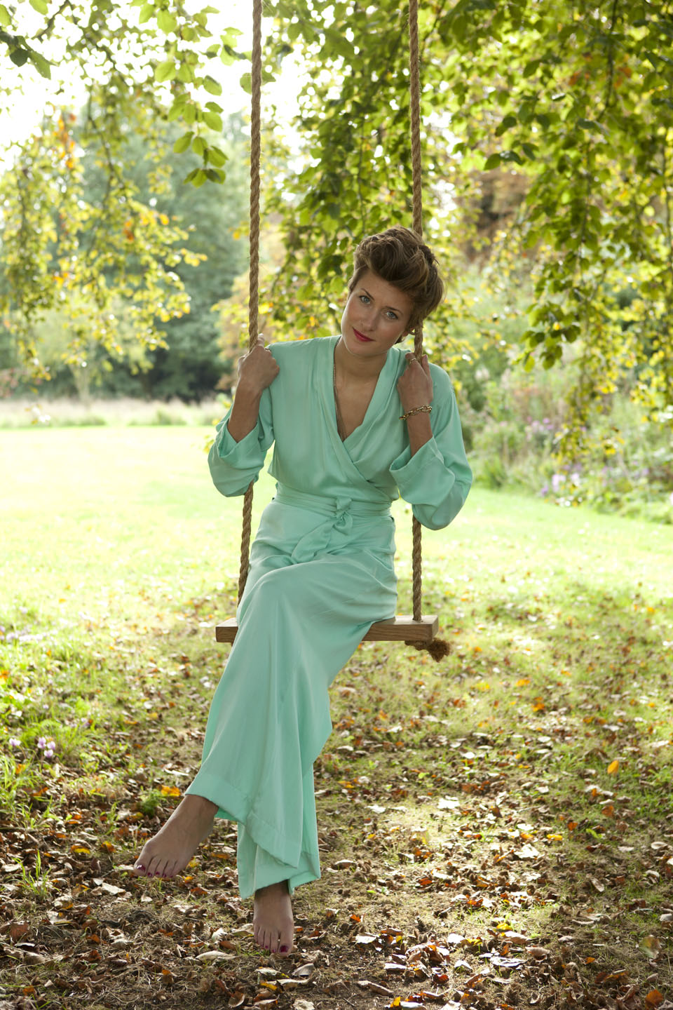 Shibumi Silk Jumpsuit in Lagoon