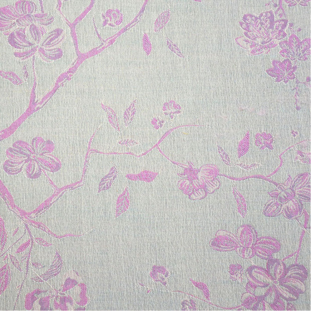 lilac floral fabric sample 