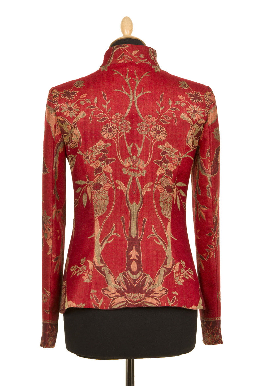 ruby red smart fitted jacket, outfit for vet inspection, floral blazer for women, hacking jacket,, outfit for the races, plus size opera jacket