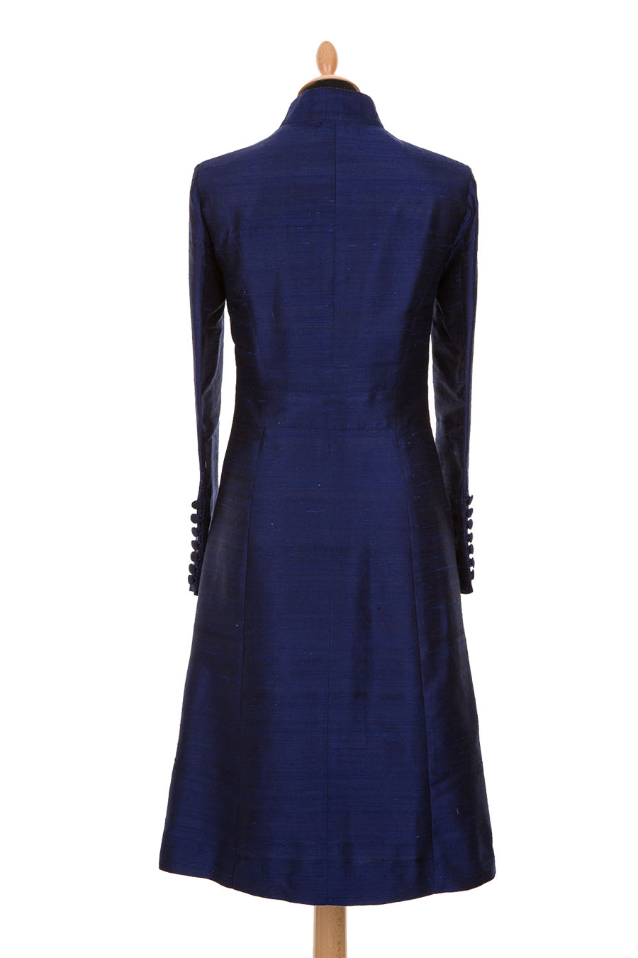 Shibumi Avani Silk Coat in Midnight Blue