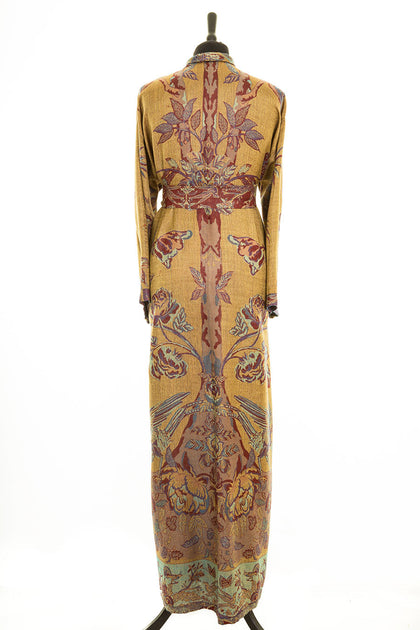 Reversible Dressing Gown in Byzantine Gold Bridal Robe Shibumi