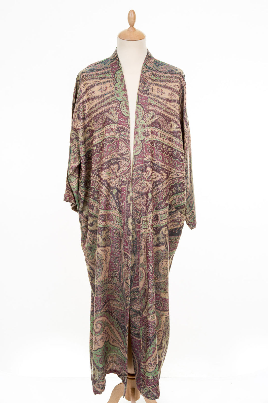 Mens Reversible Gown in Green Etron