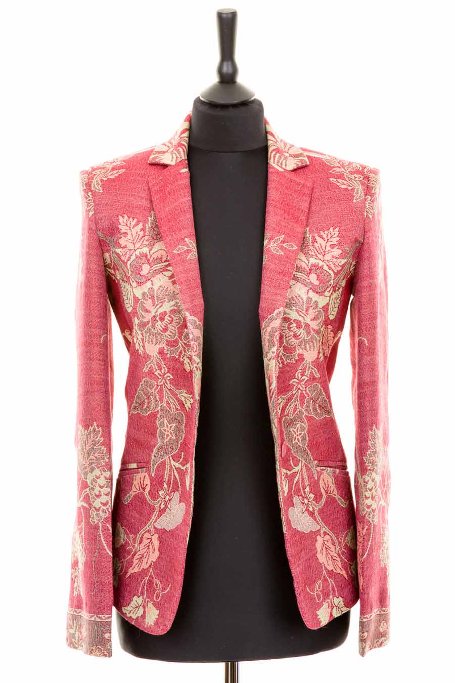 Fitted women's jacket. Handmade jacket from cashmere with tree of life pattern.