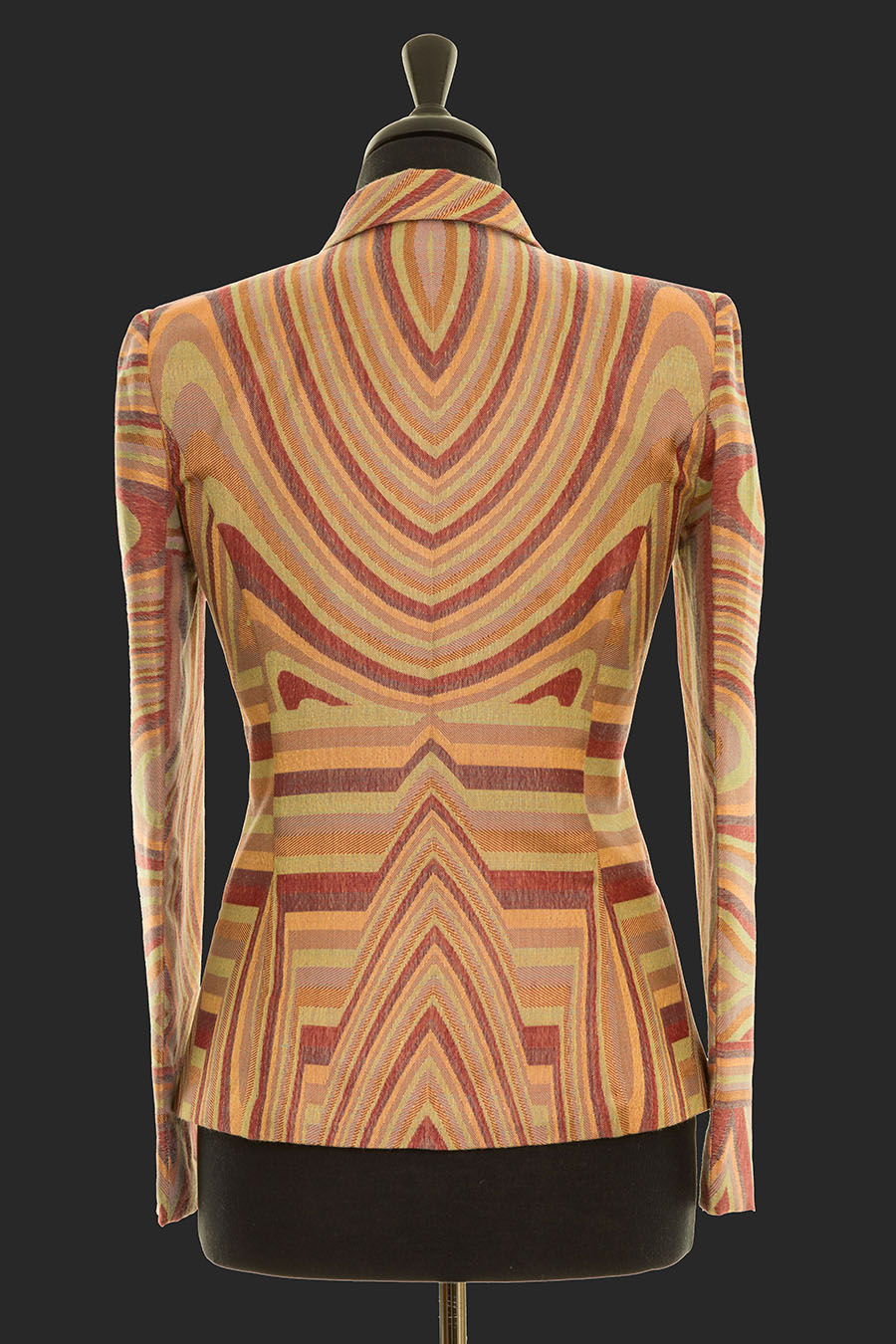 Unique fitted art deco jacket for women.