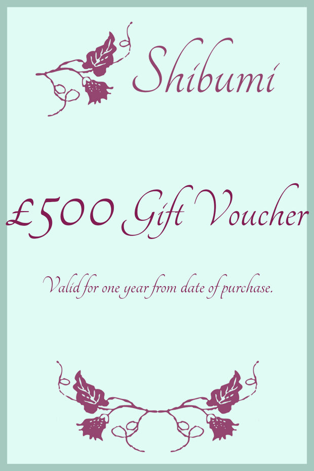 Shibumi Gift Voucher - £500