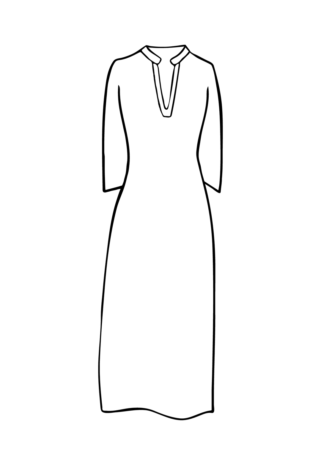 V neck kaftan dress - reversible dress