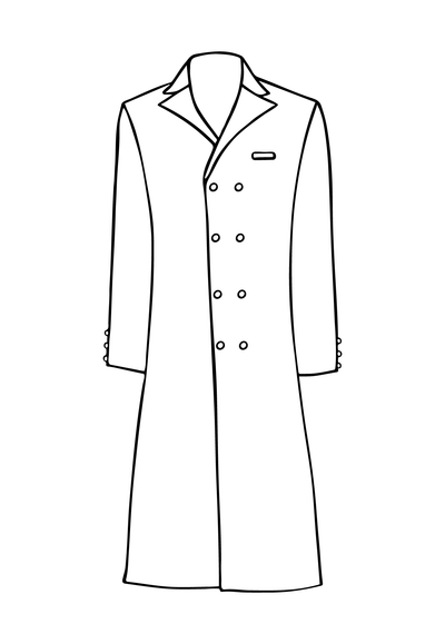 Overcoat in Royal Jacquard