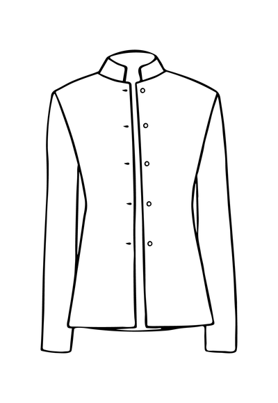 Short Nehru Jacket in Electric Navy