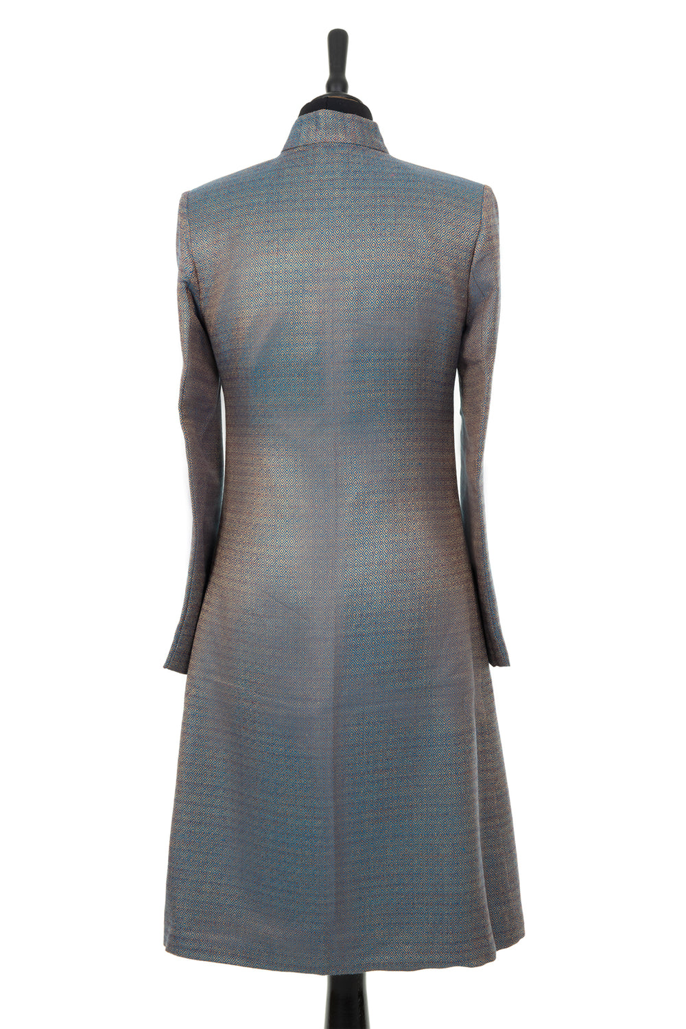 Silk and cashmere nehru collar coat.