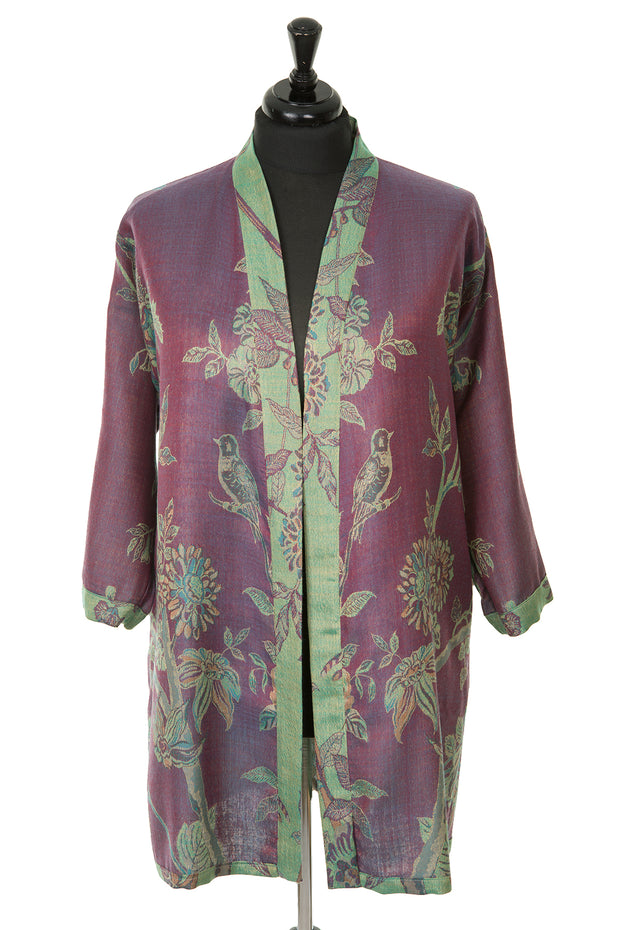 Reversible Kimono Jacket in Dragonfly Green