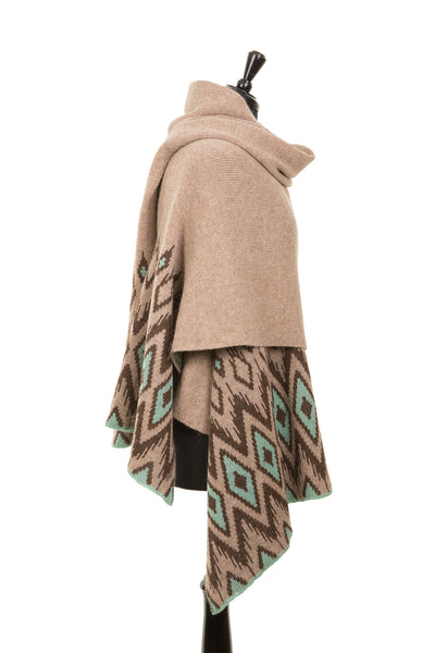 Aztec Patern alpaca shawl. 