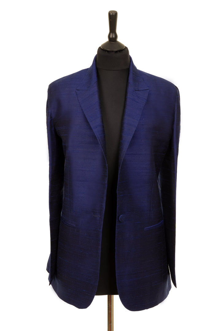 navy silk women's blazer