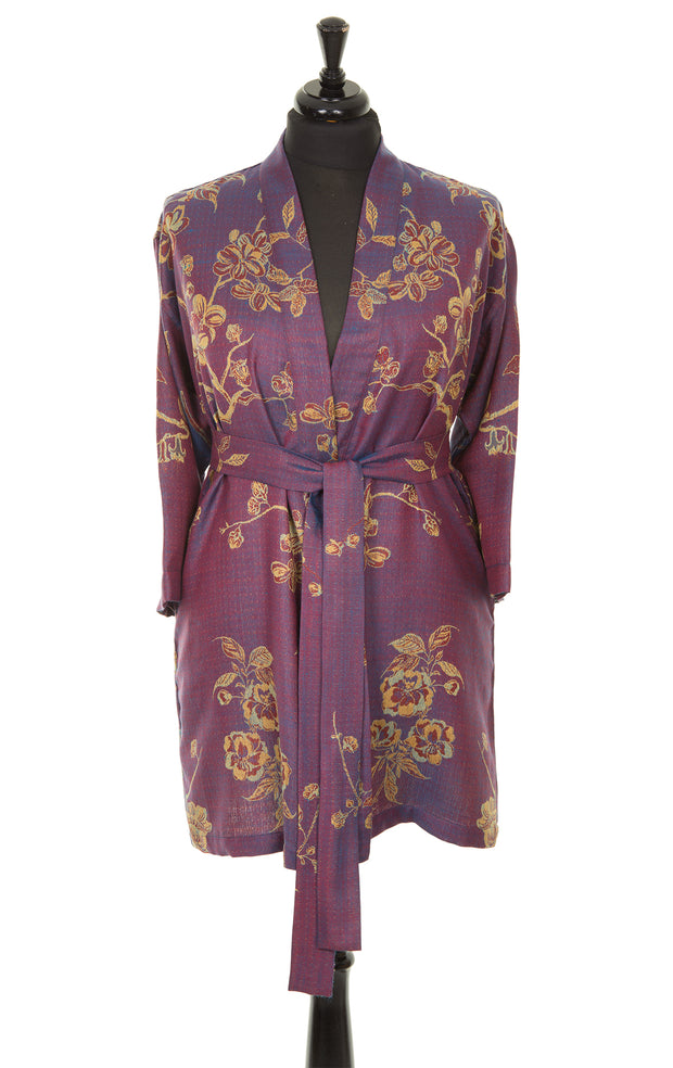 reversible cashmere kimono style jacket