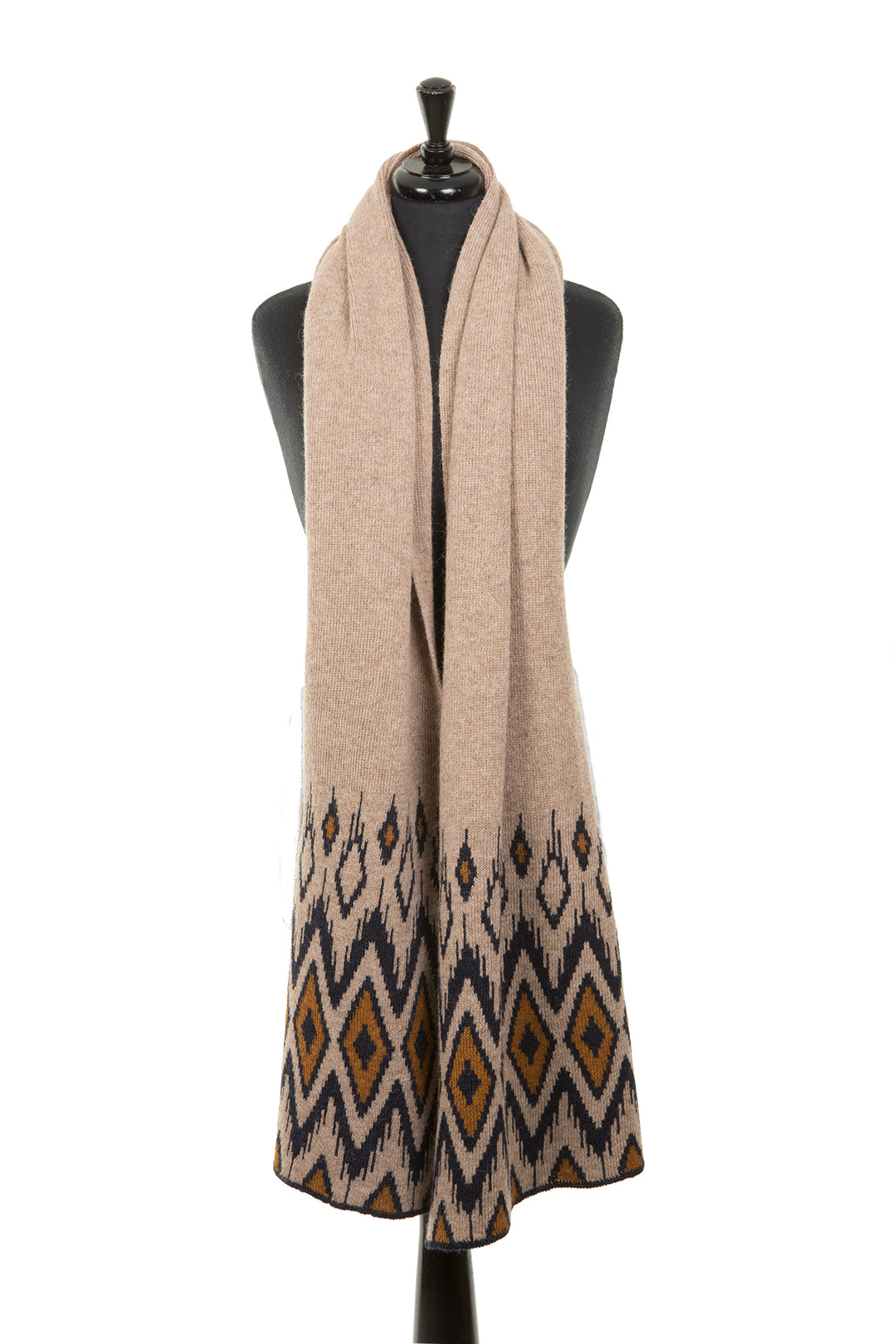 Women's aztec wool shawl.