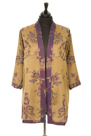 luxury kimono jacket with flower pattern