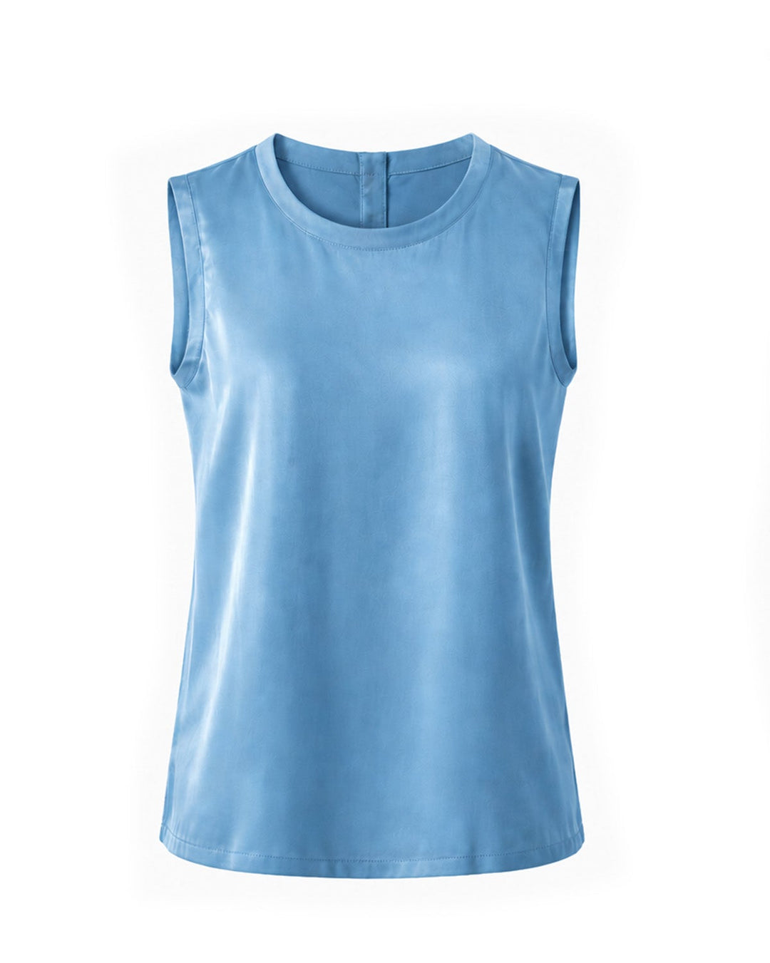 Willow Silk Top in Dusty Blue