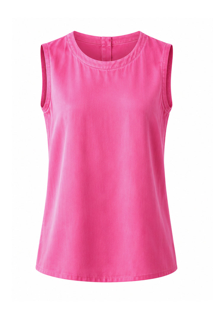 Willow Silk Top in Candy Pink