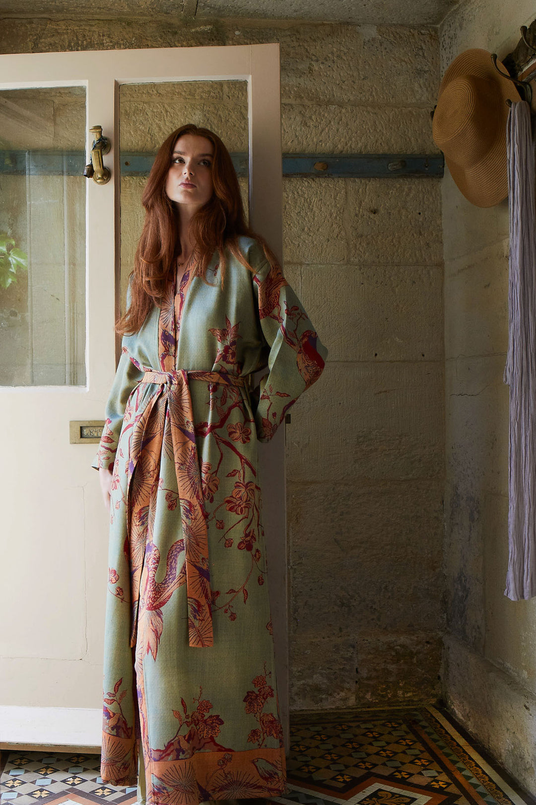 Reversible Dressing Gown in Opaline Reversible Dressing Gown in Opaline