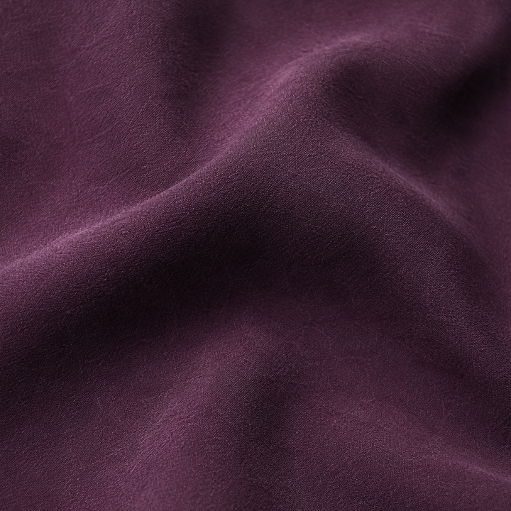 Silk Palazzo Pants in Aubergine