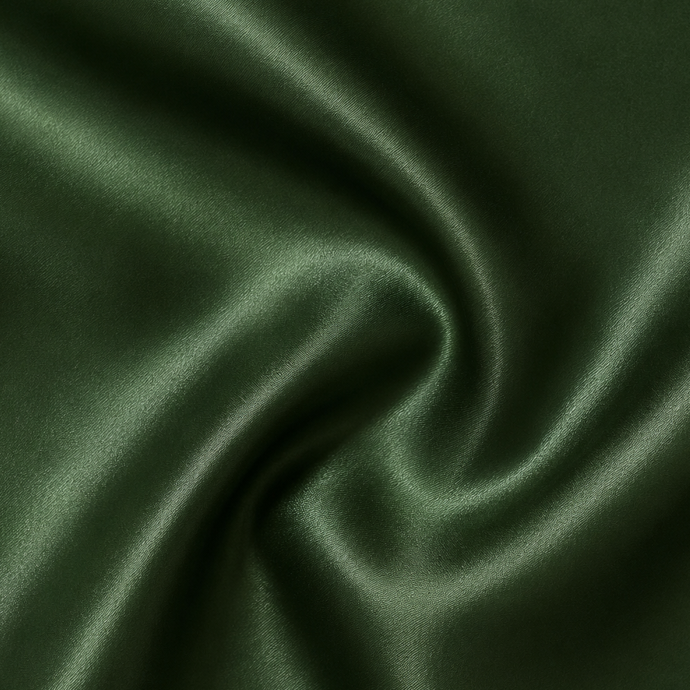 Silk Palazzo Pants in Deep Olive