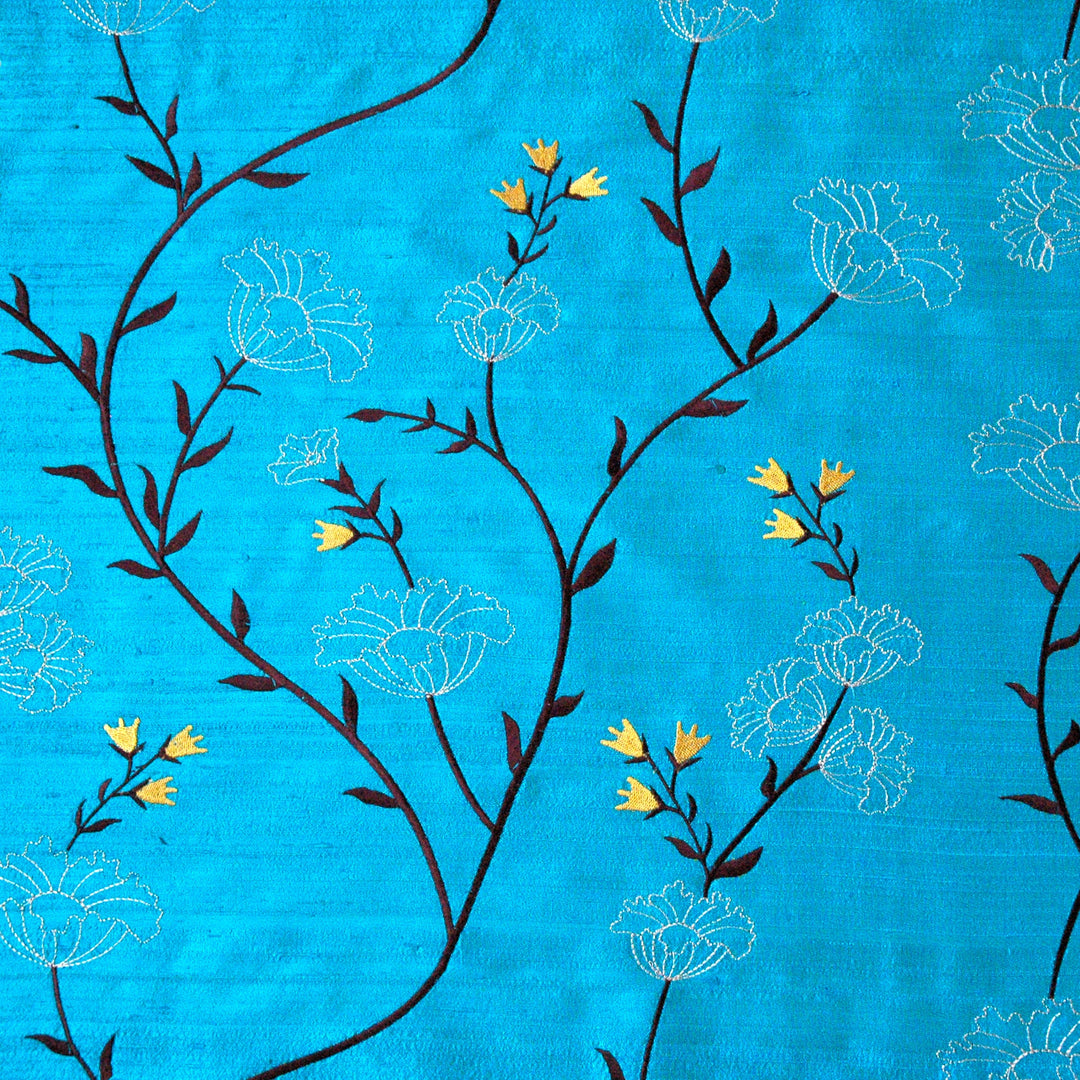 Lucie Silk Dress in Brilliant Turquoise
