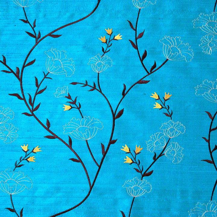 Lucie Silk Dress in Brilliant Turquoise