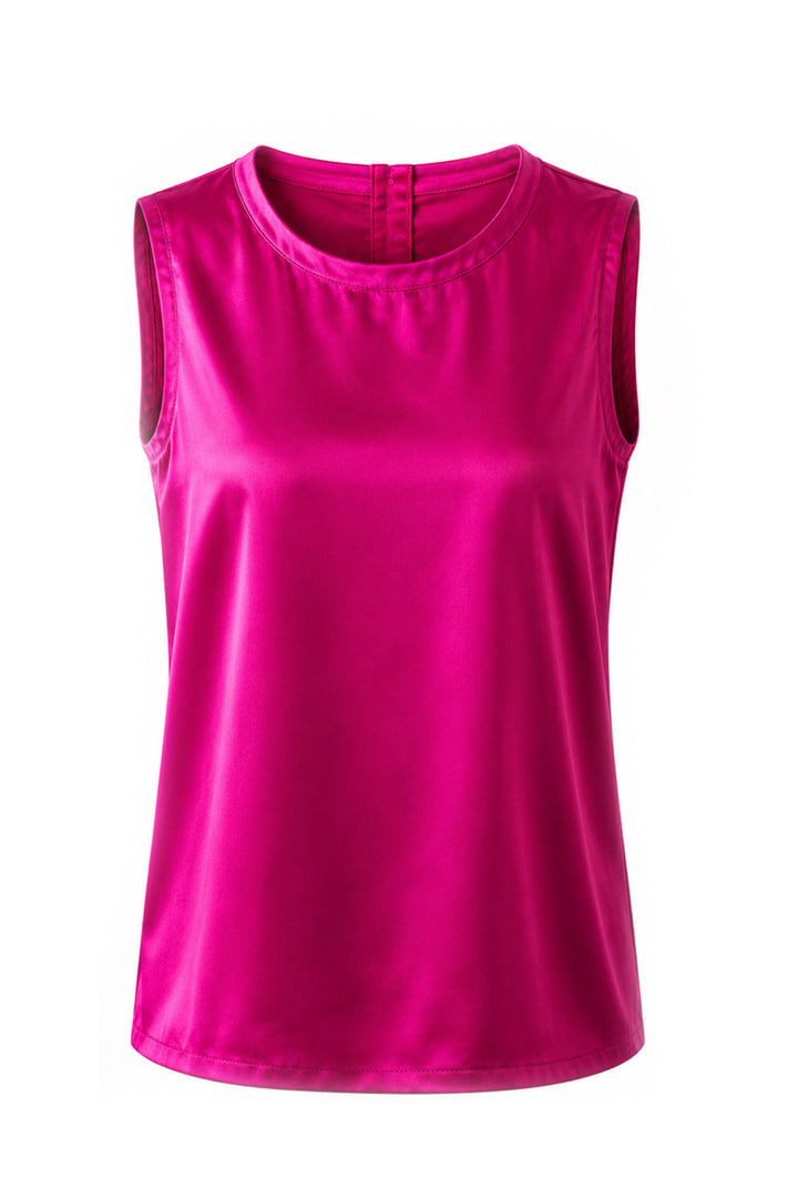 Willow Silk Top in Electric Pink