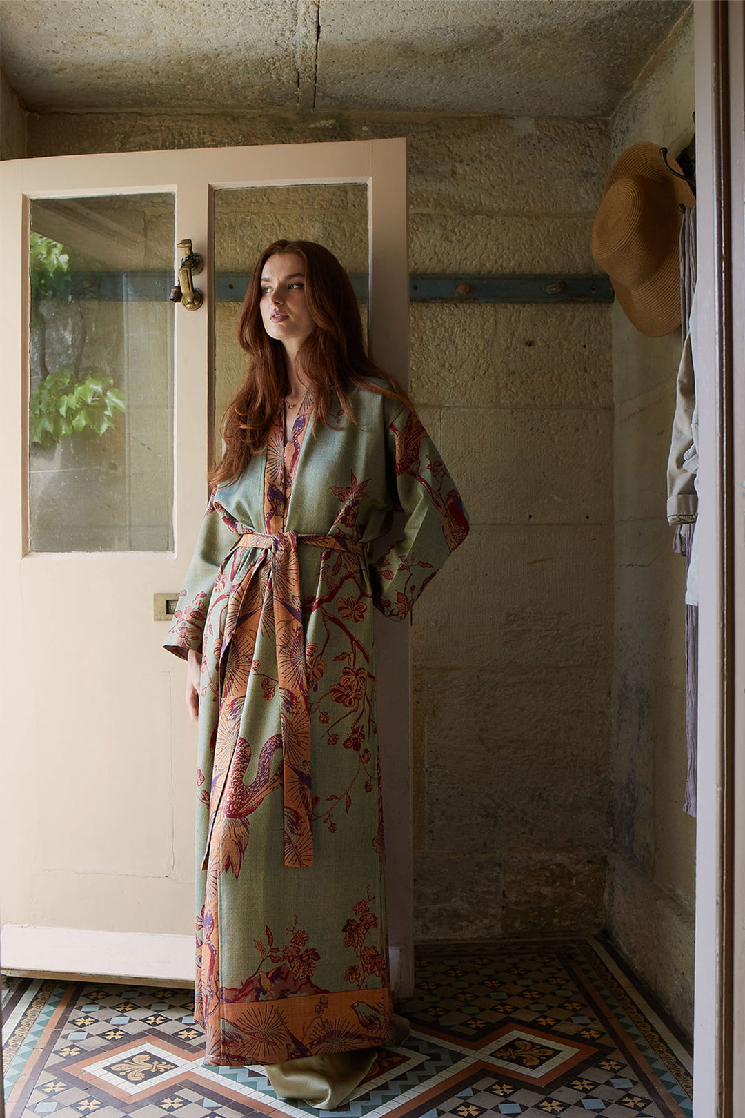 Reversible Dressing Gown in Opaline - Belted Dressing Gown Shibumi Reversible Dressing Gown in Opaline - Belted Dressing Gown Shibumi