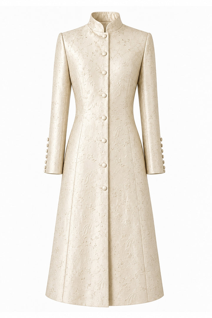 The Liberty Silk Coat in Ottoman Ivory
