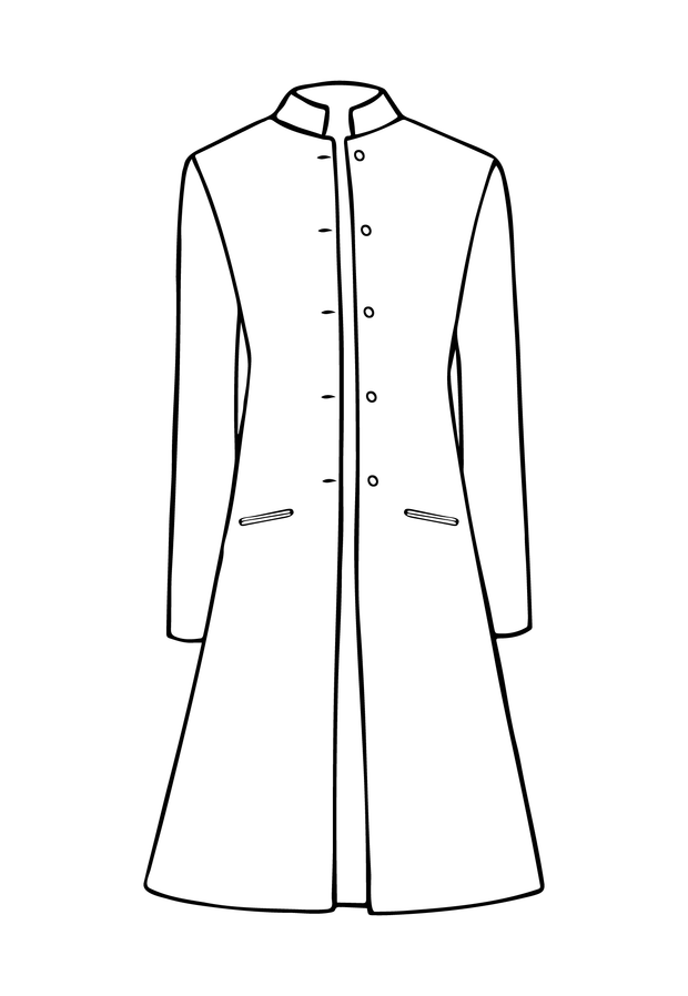 Nehru Coat in Pearl Sage