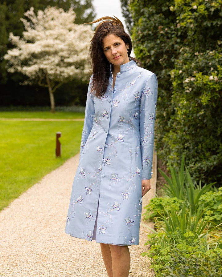 The Liberty Silk Coat in Iris