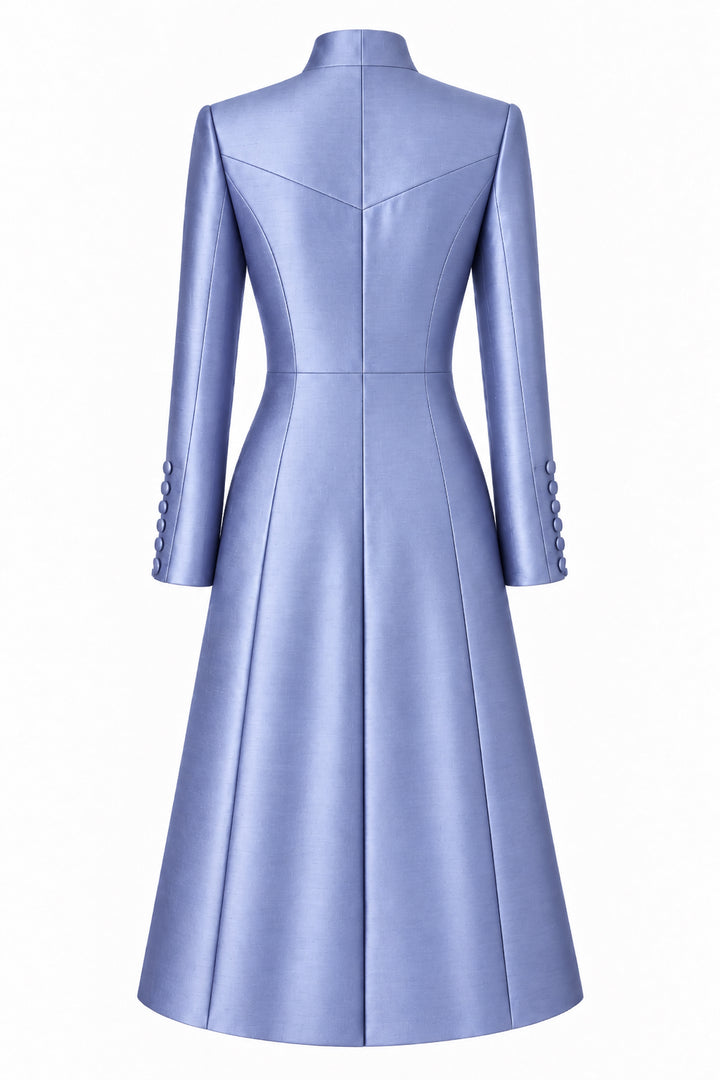 The Liberty Silk Coat in Lavender Silk