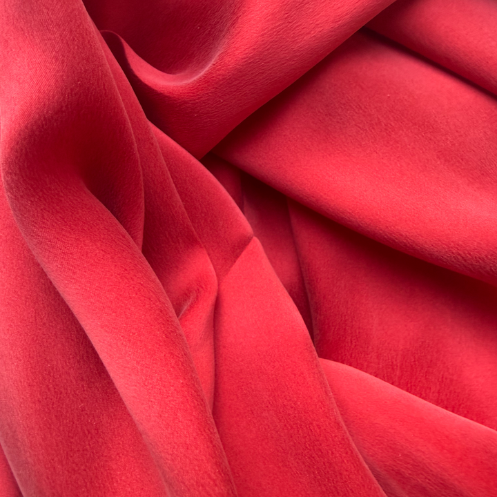Silk Palazzo Pants in Lipstick Red