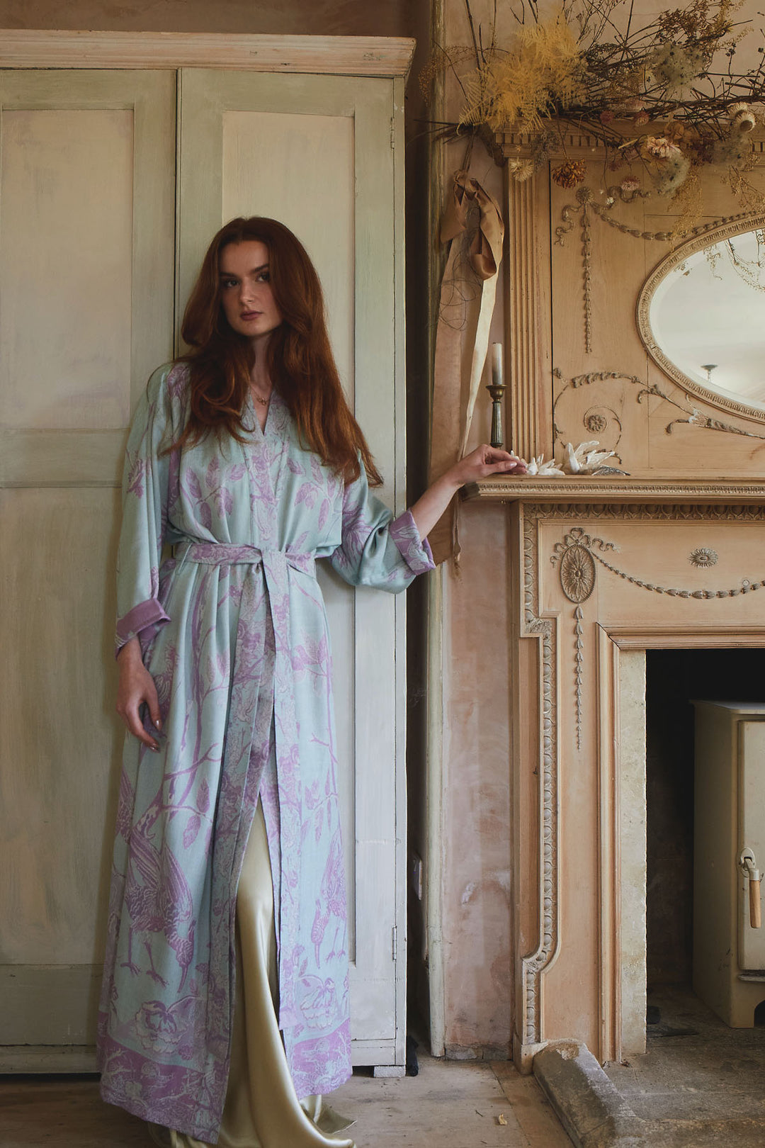 Reversible Dressing Gown in Versailles - Luxury Bath Robes Shibumi Reversible Dressing Gown in Versailles - Luxury Bath Robes Shibumi