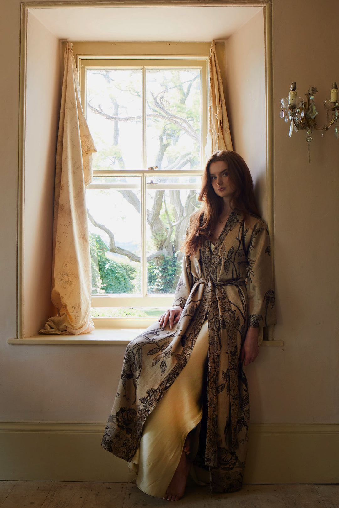Reversible Dressing Gown in Porcini