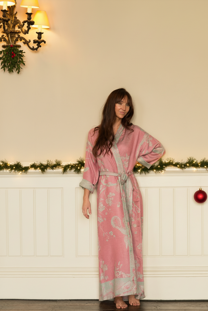 Reversible Dressing Gown in Rococo Pink