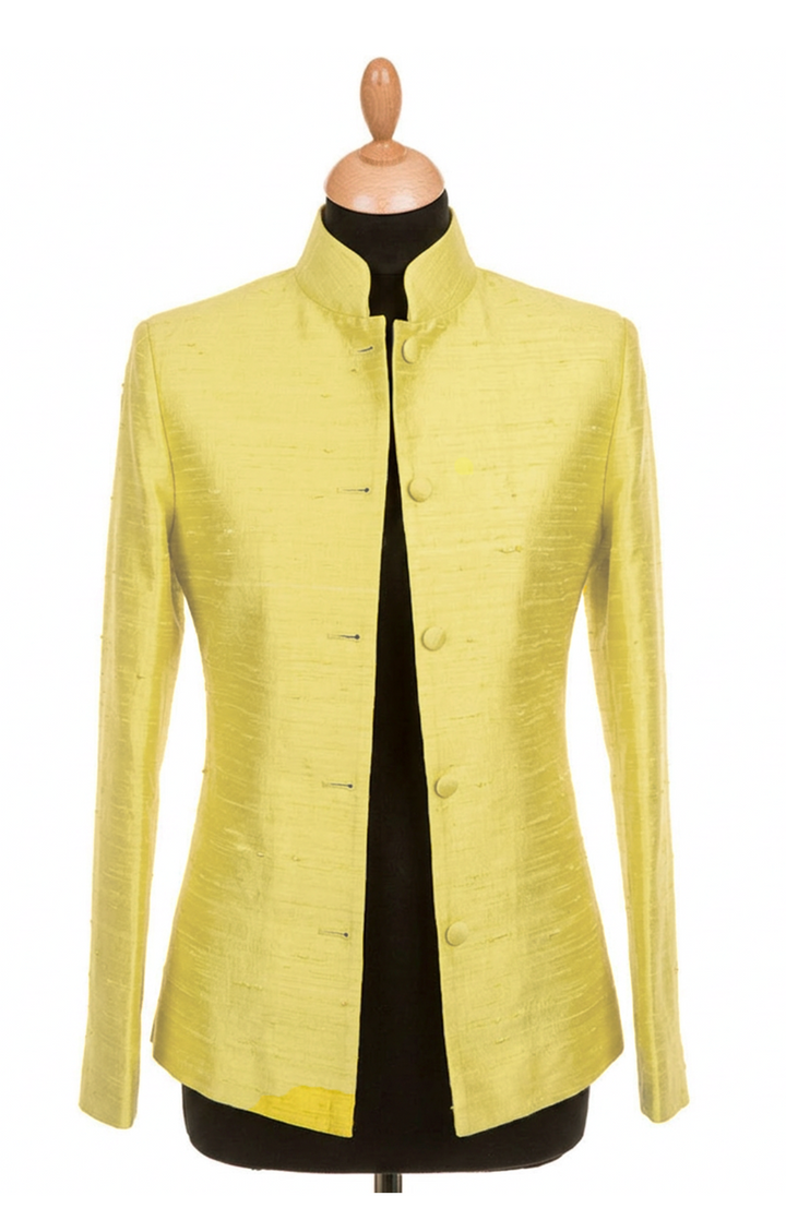 Short Nehru Jacket in Lemon Yellow