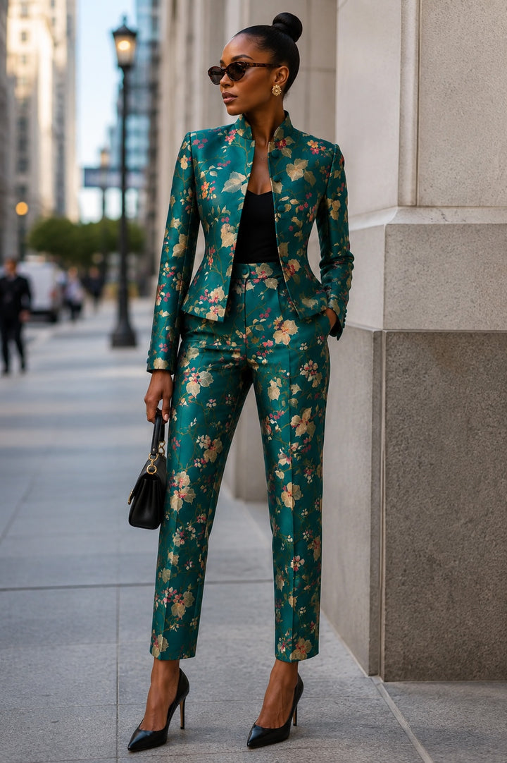 Atelier Silk Trousers in Magnificent Teal